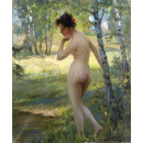 РЕПРОДУКЦИИ НА КАРТИНИ Стояща гола жена в гората(1905)